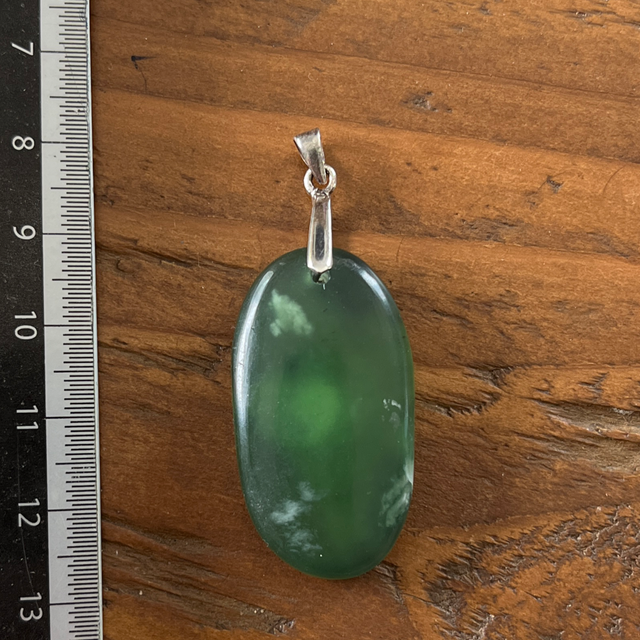 Pendentif en Aventurine et bélière argent 