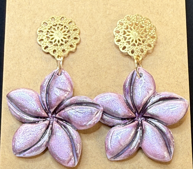 Boucles d’oreilles Tiaré grand modèle Fleur des Îles 
