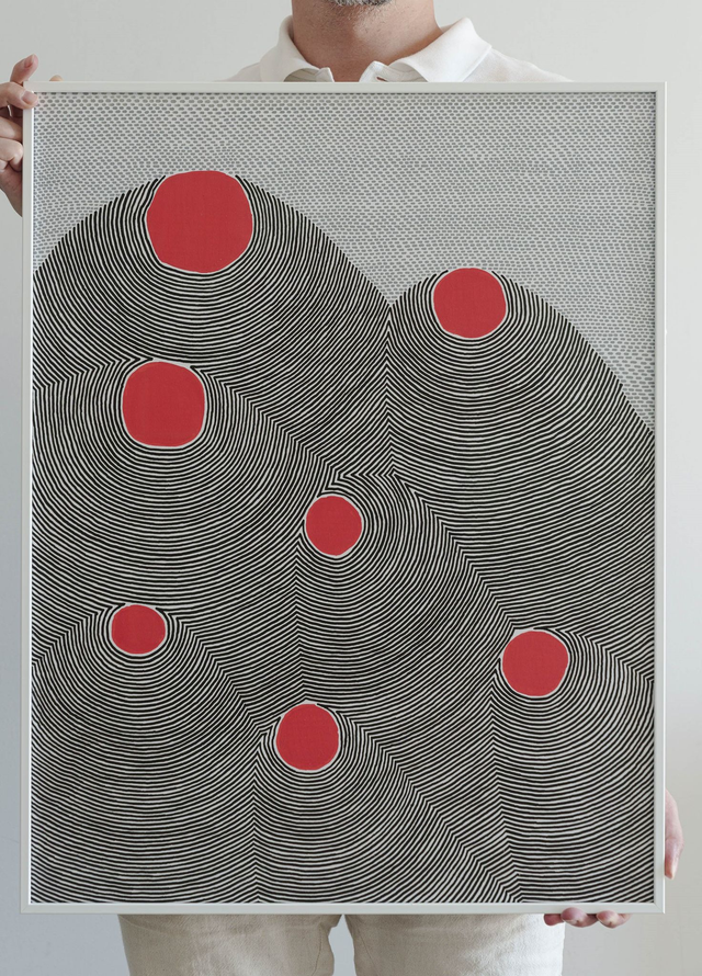 Peinture "Ondulation" - 65 x 50 cm