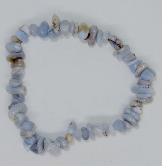 Bracelet baroque en Calcédoine bleue