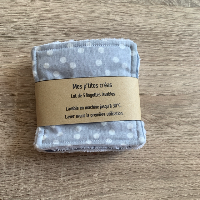 Lot de 5 lingettes lavables