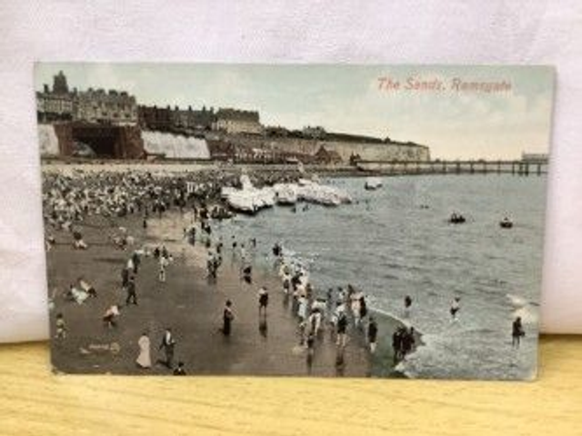 Ramsgate, The Sands, Kent, Posted 1910 Valentine's Series Postcard. Our Ref No. R98 £2.50
