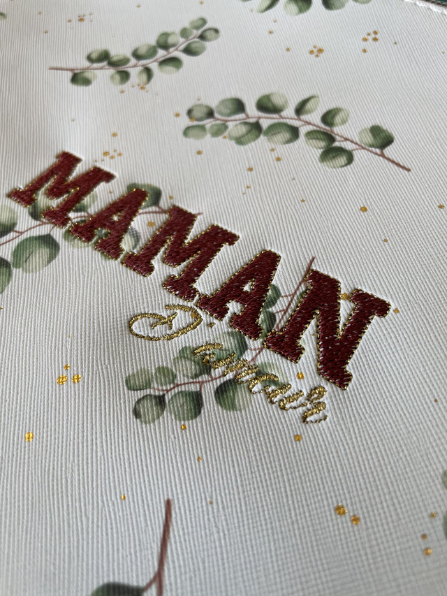 fichier broderie  MAMAN d'amour appliqué - 3 Tailles / 12 Formats