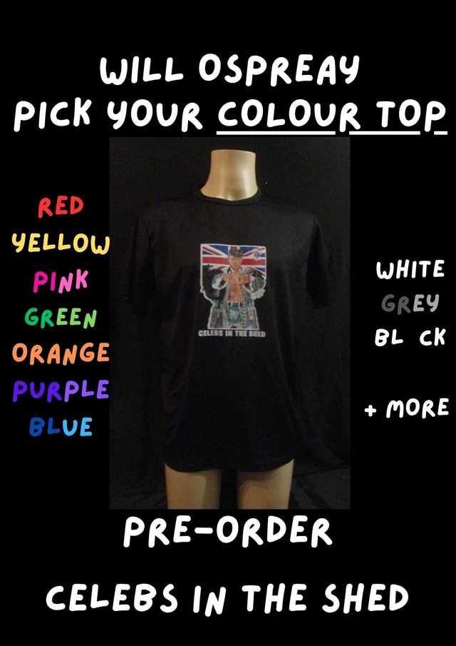 Will Ospreay Picture T-Shirt ADULT 100% Polyester Crew Neck Top PRE-ORDER