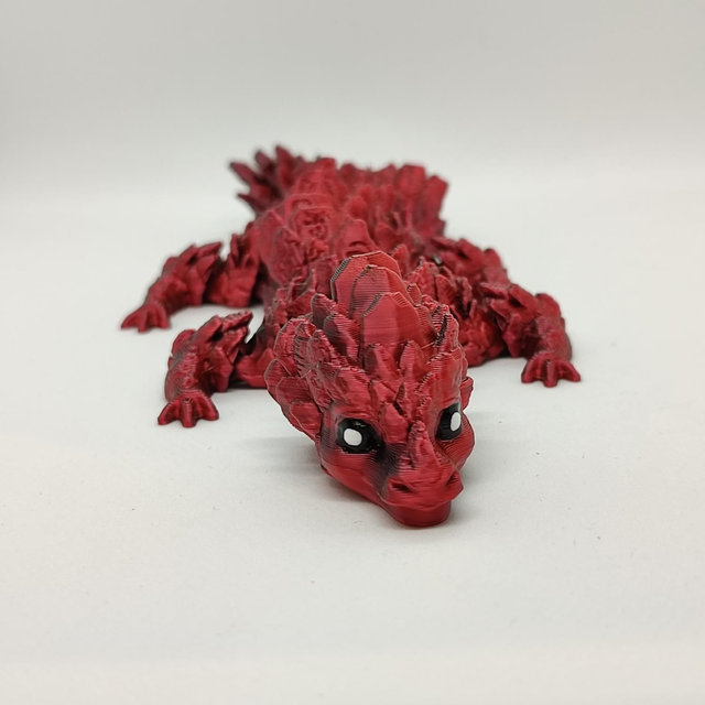 Baby Atlantean Dragon, Fantasy Dragon, Articulated Dragon, 3D Printed Creature, Cute Baby Dragon, Oceanic Baby Dragon, 3D Printed Figurine 
