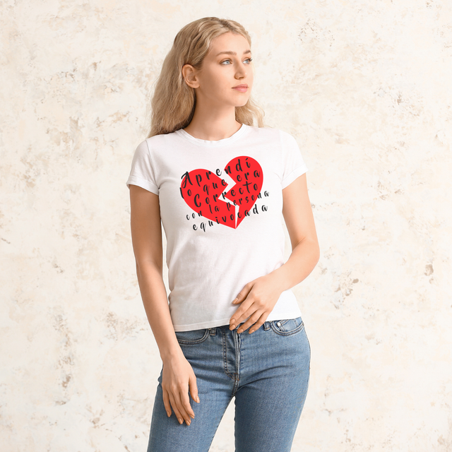 T-shirt in cotone- unisex- Cuore spezzato