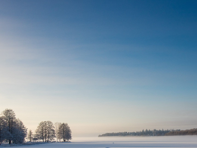 Maisema rantapuistosta tummalla taivaalla (valokuva)