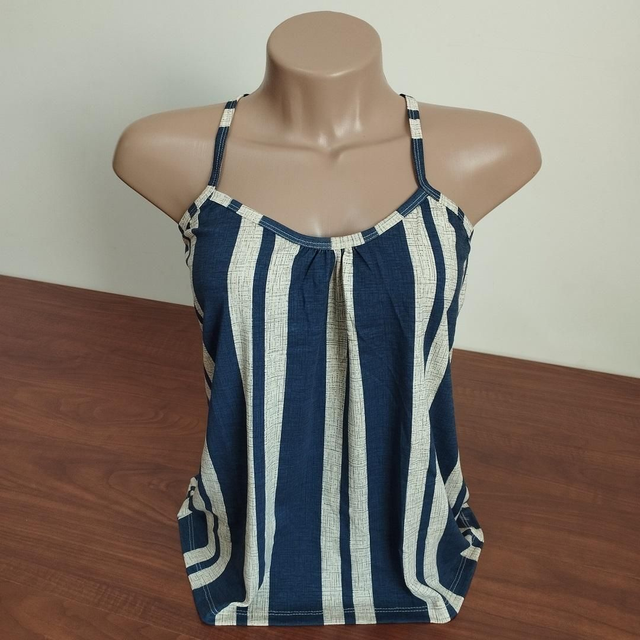 Camiseta Bibynaty, listas azuis 