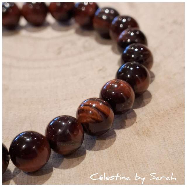Bracelet Oeil de Taureau 8mm Taille Homme