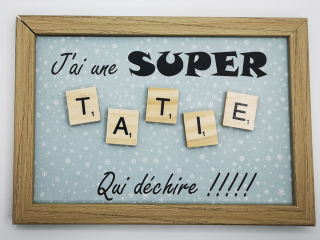 Cadre scrabble TATIE
