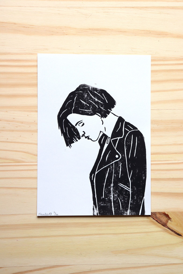 Linogravure A5 Hayley Williams