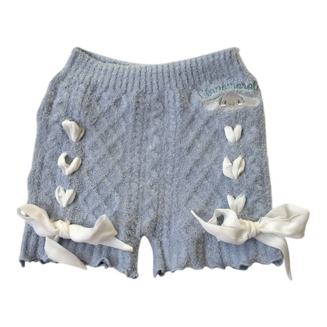 Cinnamoroll Blue Fluffy Knit Shorts 