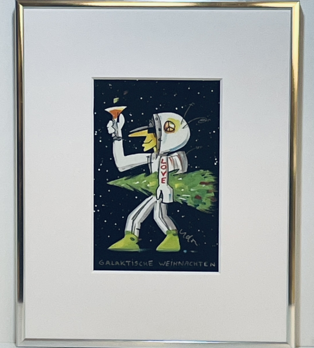Galaktische Weihnachten - Udo Lindenberg/Unicef gerahmt