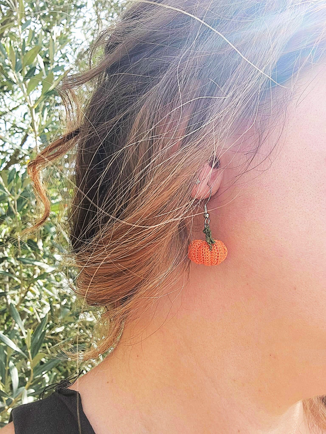 Boucles d'oreilles Citrouille