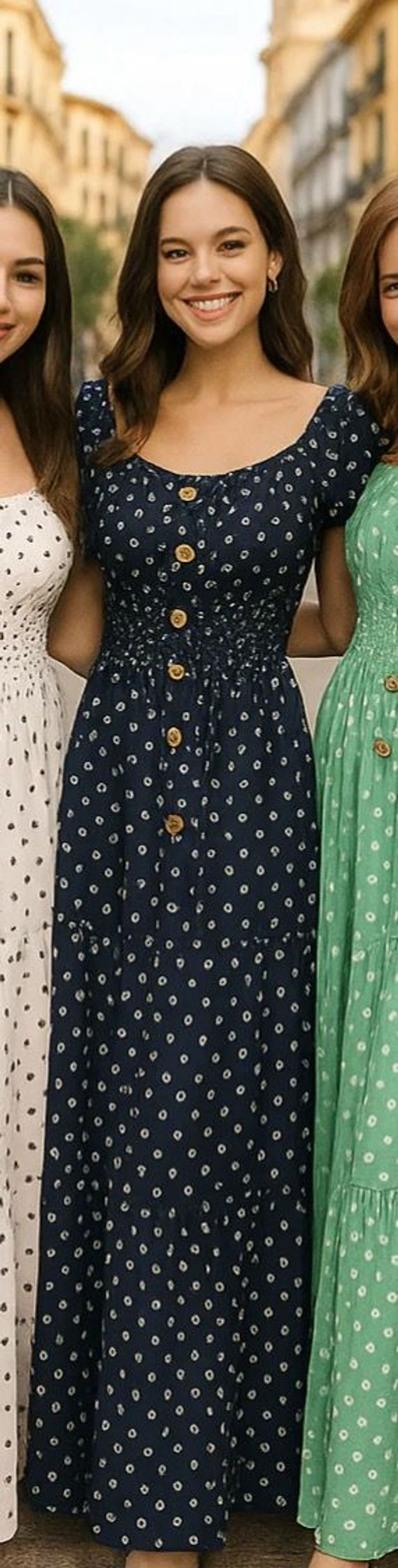 Black Polka Dot Bardo Maxi Dress KM