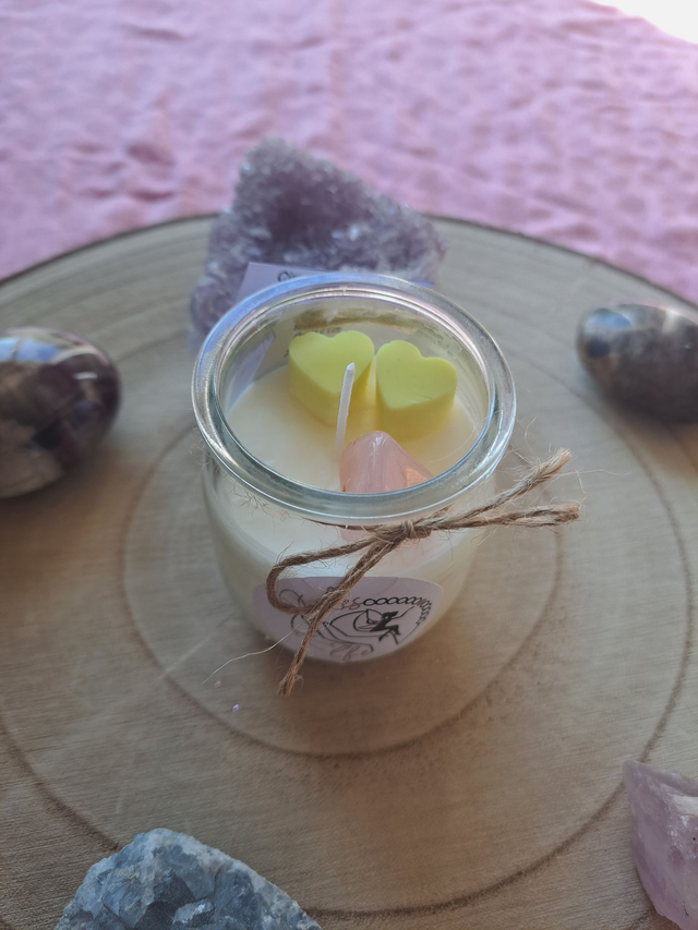 Bougie bijoux avec pierre naturelle