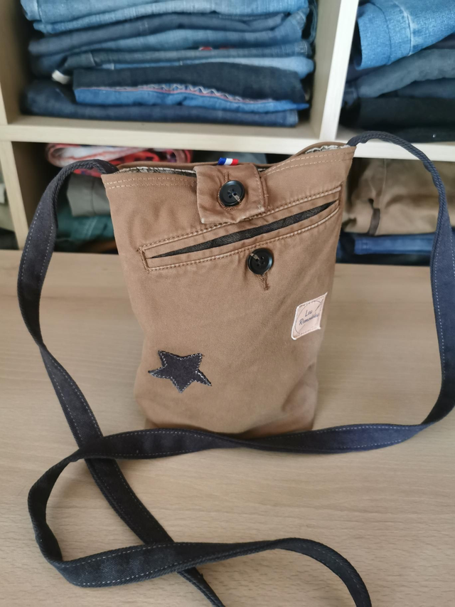 Sac  mains libres - Chino et jean recyclés