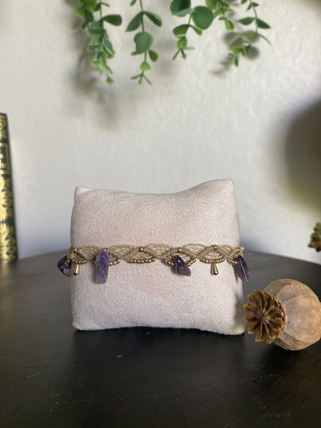Bracelet de cheville MELINA - AMETHYSTE