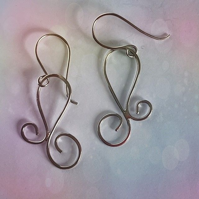 Silver Swirly Earrings