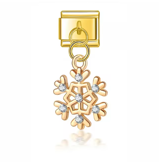 Charm Copo de Nieve Dorado