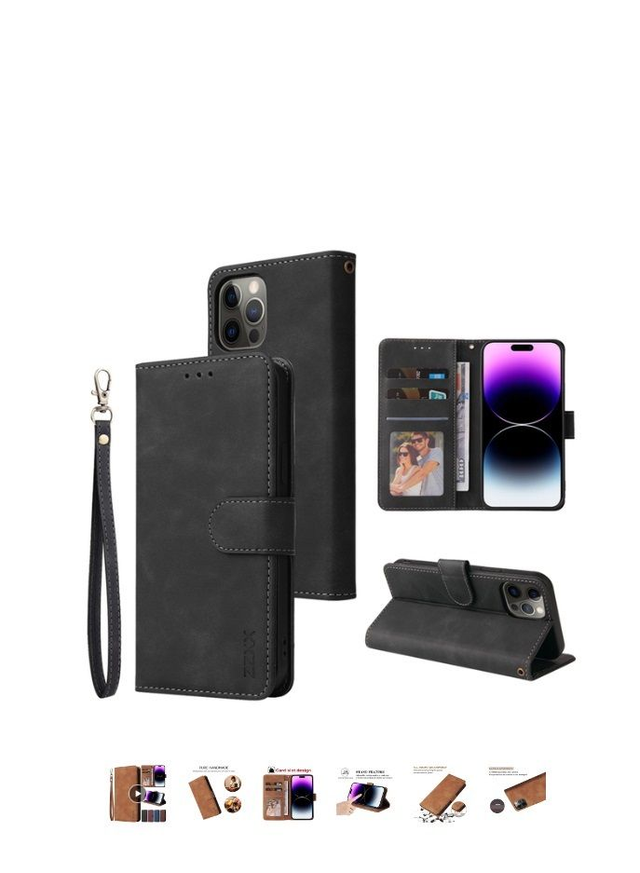 Zzxx Leder Brieftasche Handy hülle für iPhone 14 Pro