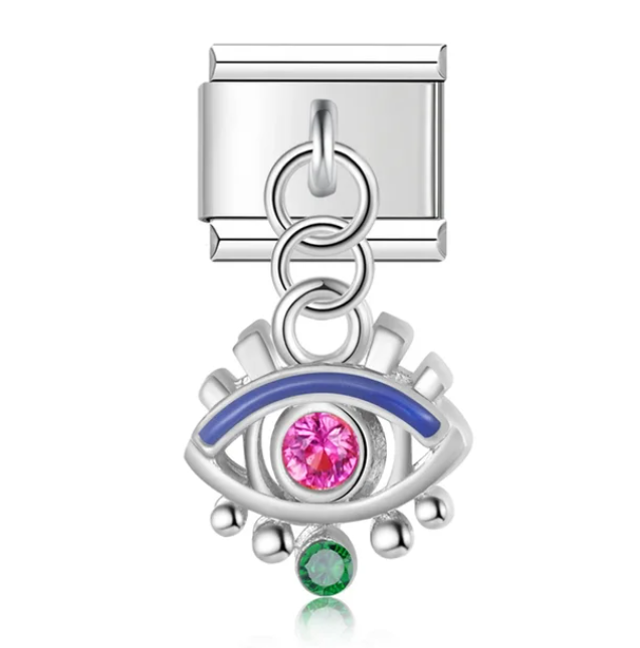 Charm Ojo colgante con brillos