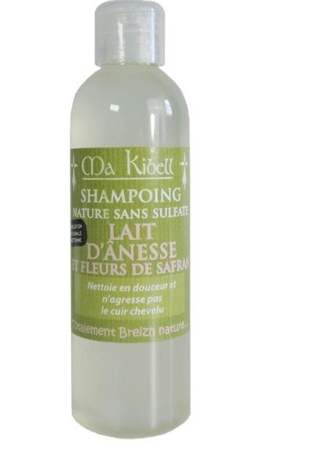 Shampoing Nature sans sulfate au Lait d’Ânesse et Fleurs de Safran 200ml