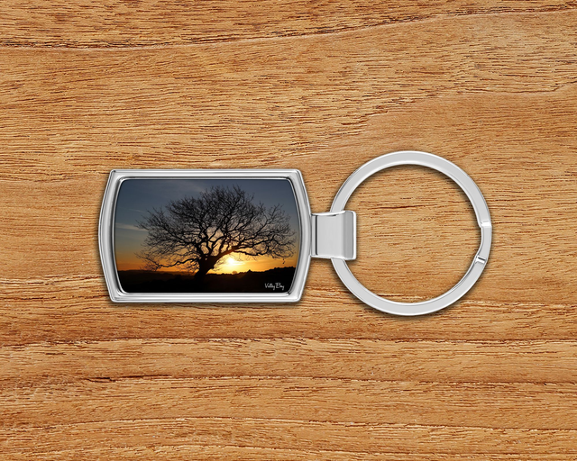 "Tree at Sunrise on Whitwell Moor in Stocksbridge" Keyring  