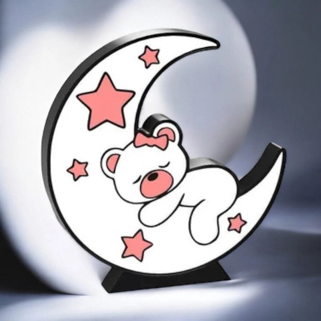  Lampe Ourson Lune LED - Une touche douce et magique pour ta déco ! 
