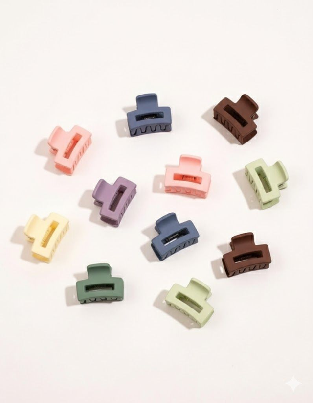 Lot de 10 Mini Pinces Cheveux Multicolores 
