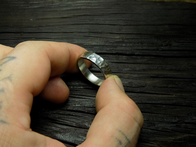 Anneau en Argent 925 Forgé Martelé