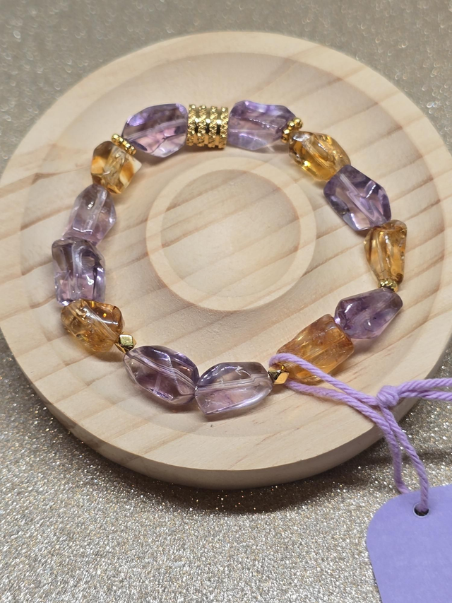 Bracelet Amétrine forme libre