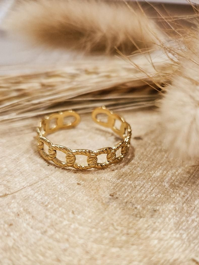 Bague finesse "Multi anneaux" - Modèle doré