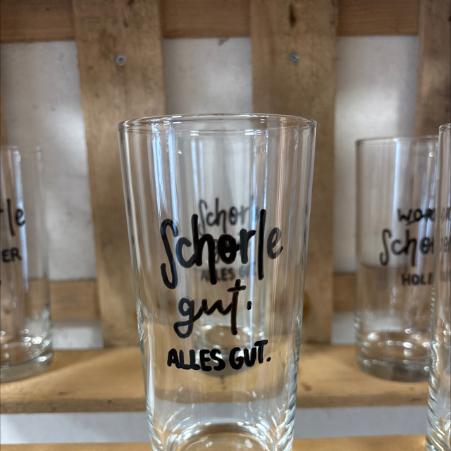 Schorleglas Schorle gut alles gut ca. 0.4l