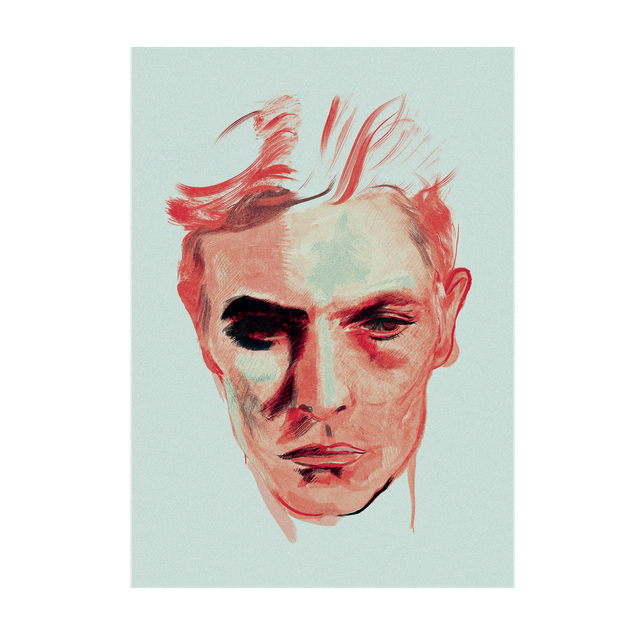 A3 Print - David Bowie in Burnt Orange