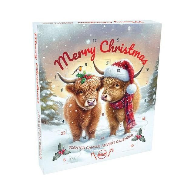 Airpure Tealight Advent Calendar Highland Cow