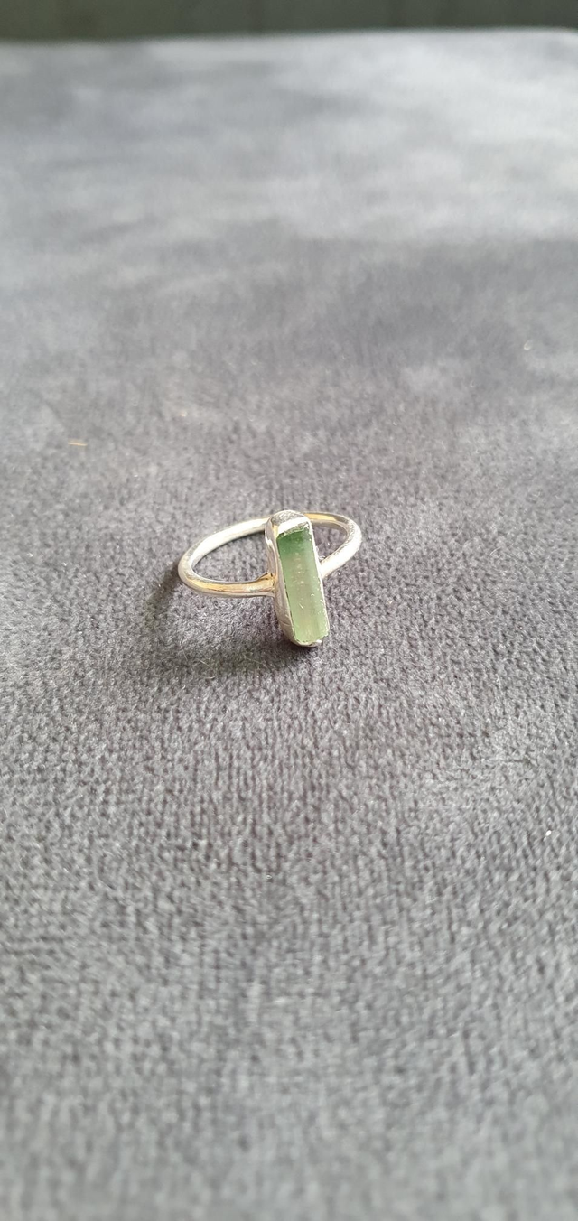 Bague argent 925 en Tourmaline watermelon Taille 55