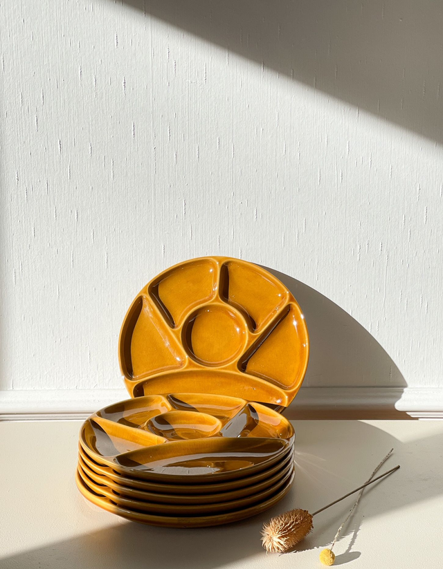 Service à fondue vintage céramique Gien