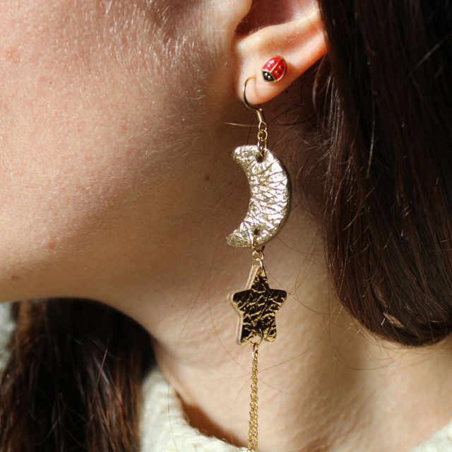 Boucles d’oreilles nuit étoilée