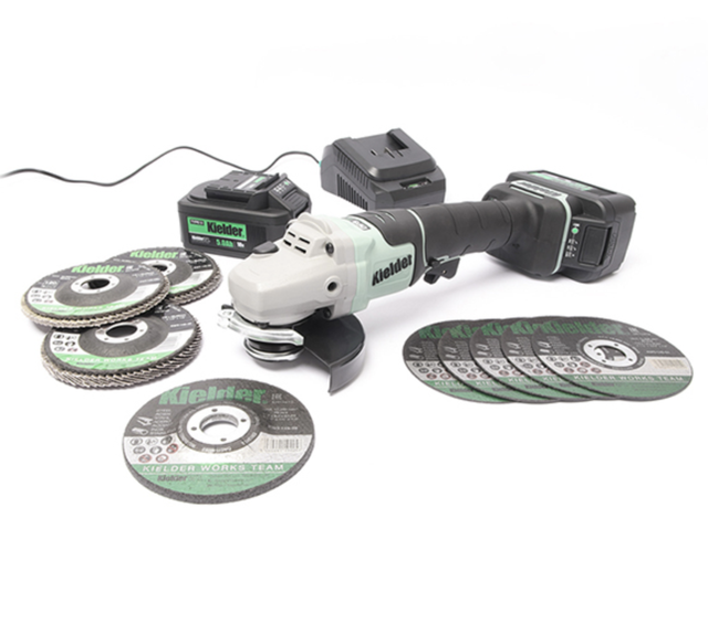 Kielder 115mm 18v Li-Ion TYPE18 Brushless Angle Grinder, 2 x 5.0Ah Kit