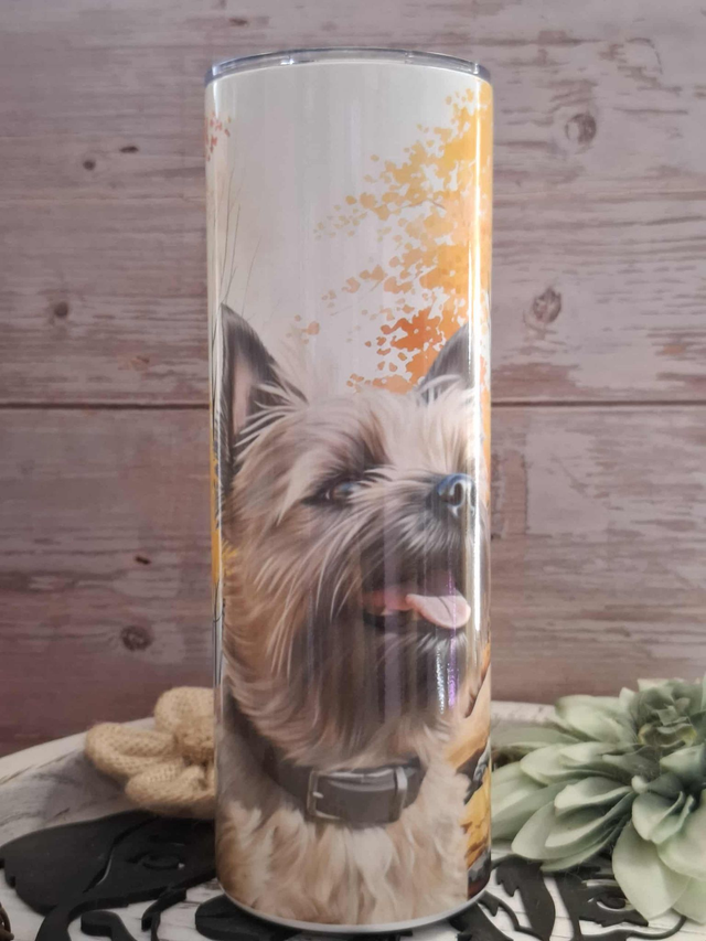 Gourde canette cairn terrier d automne 2