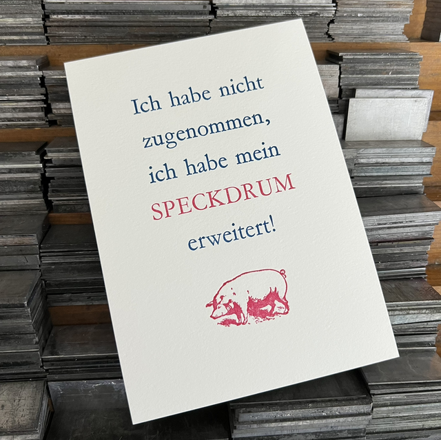„Ich habe nicht zugenommen…“ Postkarte 