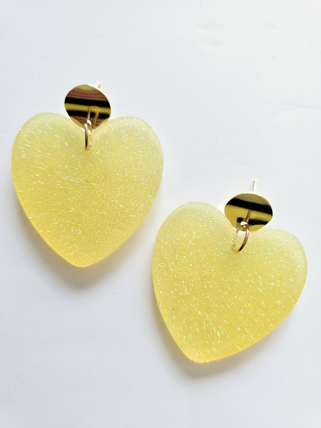 KISS'KISS jaune pastel pailletté