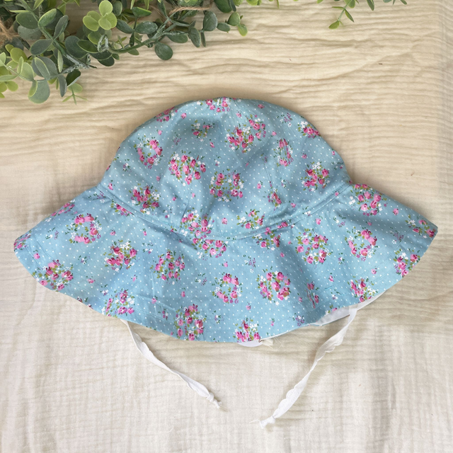 Blue Ditsy Floral Sunhat