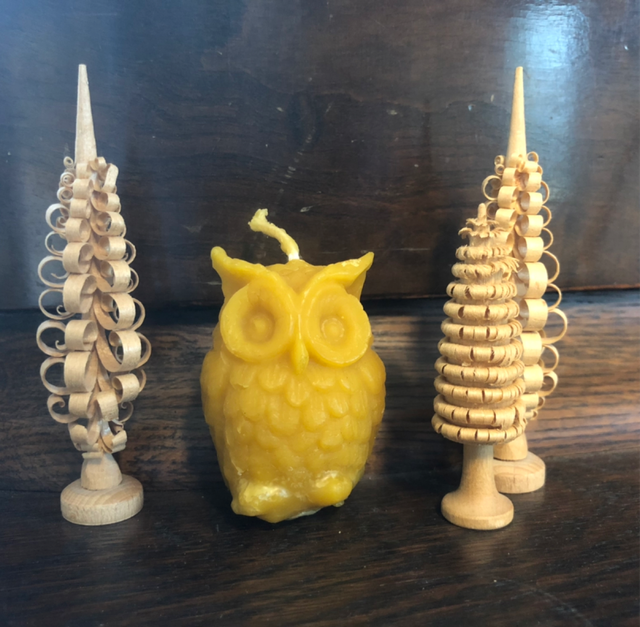 Bienenwachskerze Eule