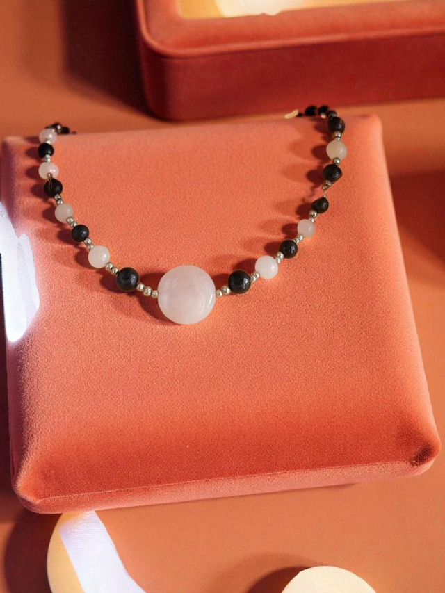 Ras du cou Quartz rose Tourmaline