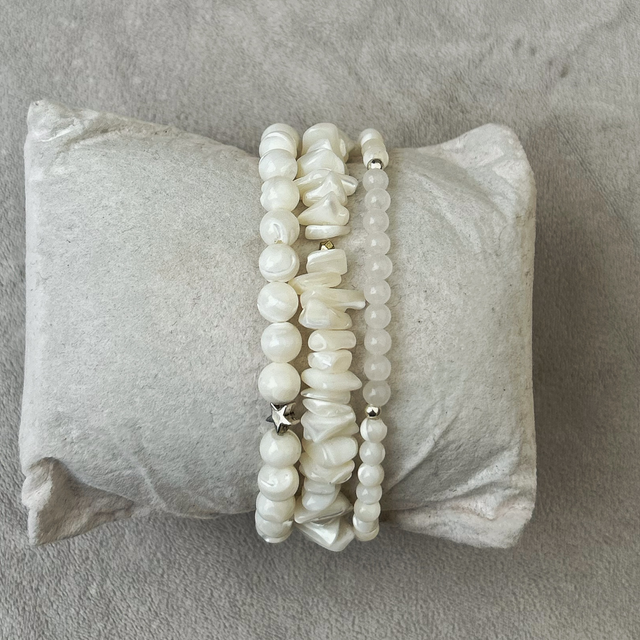 Mother of Pearl bracelets soothing and calming, sea energy 