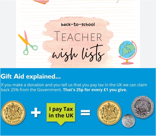 GIFTAID Wish list donation 