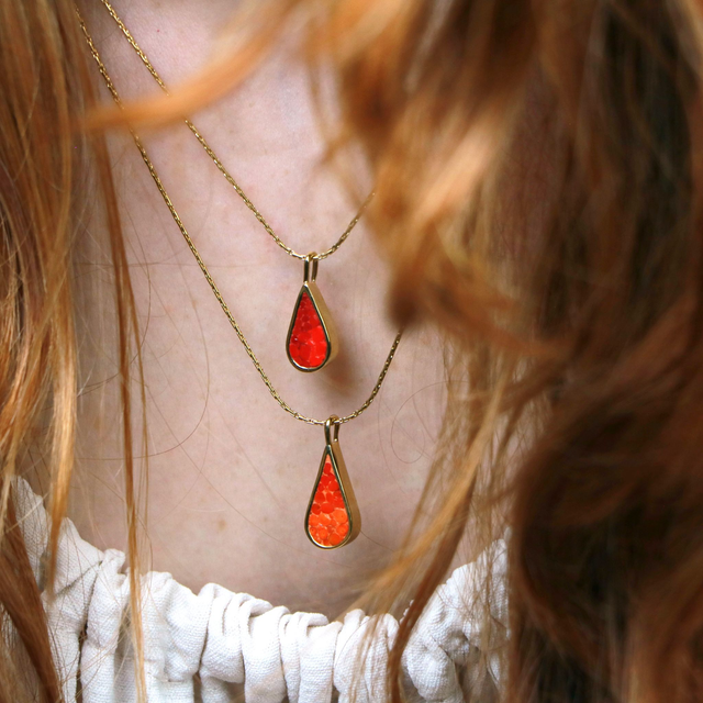 Goccia cadente Oro Piccola