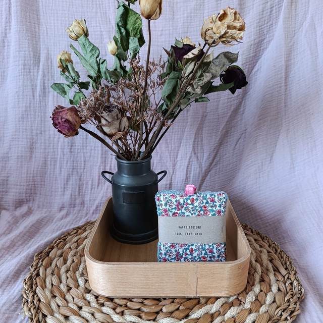 5 Cotons Lavables Léonie Bleu Rose